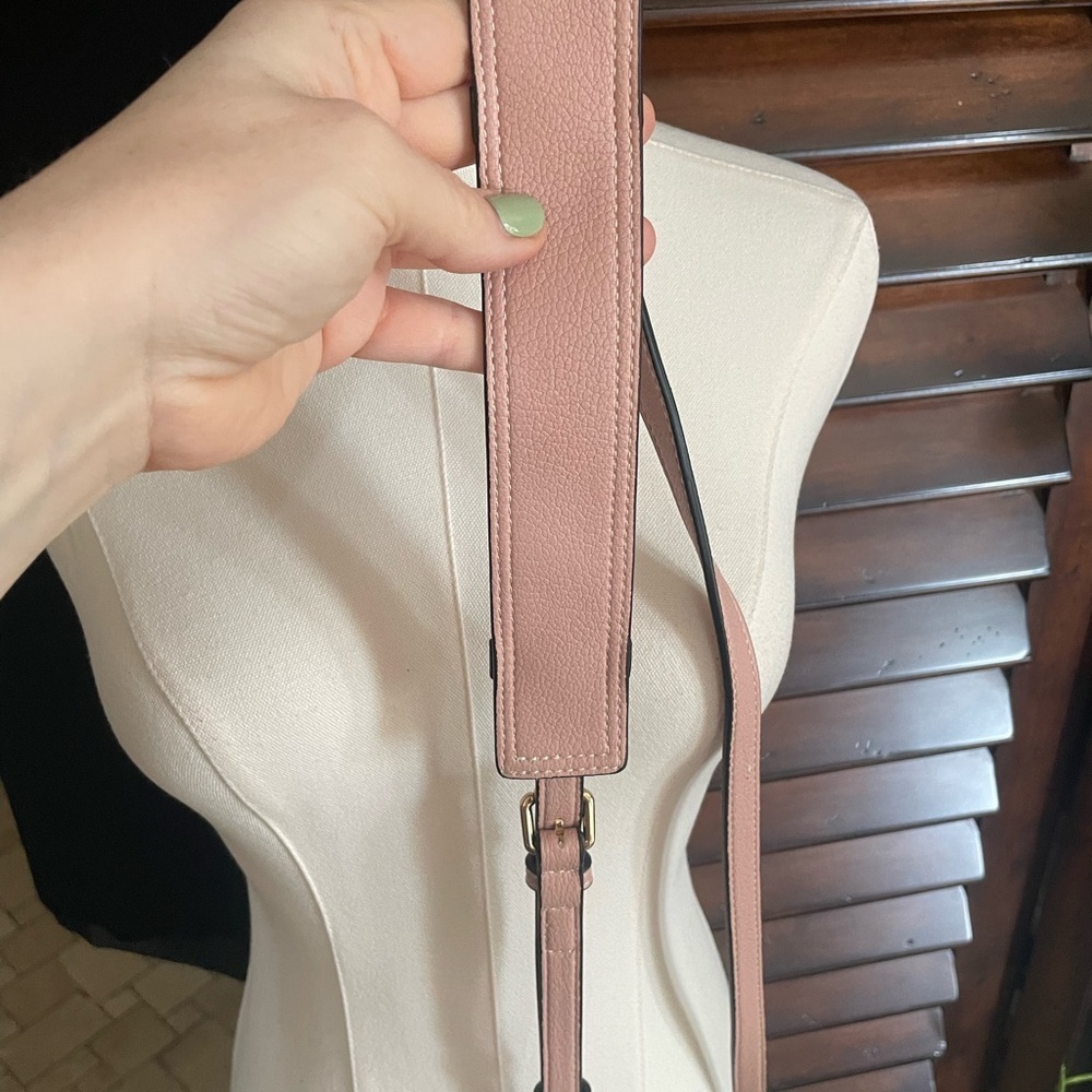 Love Moschino Pink Studded Crossbody Bag Vegan Leather Slight As Is - Picture 11 of 12